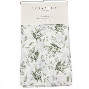 Laura Ashley Green Lilac Portland Floral Set of 2 Curtain Panels 38x84 in. NEW